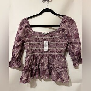 American Eagle purple babydoll style blouse. Size small.
